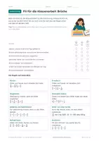 Vorschau - Test - Klassenarbeit Bruchrechnung Klasse 6 – A/B - Seite 3