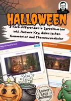 Vorschau - Arbeitsblätter - 🎃🗣️ Halloween Speaking Cards – EF - Deckblatt