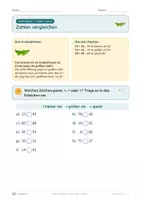 Vorschau - Unterrichtsreihen - Zahlen vergleichen und ordnen · Klasse 2 · Übungspack · luftige Fassung - Seite 1