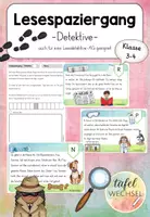 Vorschau - Bildkarten - Lesespaziergang: Detektive (Kl.3-4) - Deckblatt