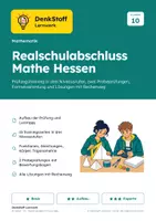 Vorschau - Arbeitsblätter - Realschulabschluss Hessen Mathe Training - Deckblatt
