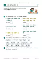 Vorschau - Arbeitsblätter - Zahlen bis 20 Klasse 1 – 3 Niveaus - Seite 3