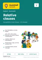 Vorschau - Arbeitsblätter - Relative clauses Englisch Klasse 7 - Deckblatt