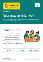 Vorschau - Arbeitsblätter - Wahrscheinlichkeit Klasse 7 – 3 Niveaus - Deckblatt
