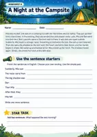 Vorschau - Stundenentwürfe - Writing: A Night at the Campsite - Seite 1