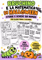 anteprima - MATEMATICA DA BRIVIDO 🎃 | Bruchino il Numerino – Maxi Kit Halloween per Classe Prima e Seconda Primaria | 57 Pagine PDF con Numeri 0-10, Pregrafismo, Abaco, Ten Frame, Amici del Numero, Composizione dei Numeri, Addizioni, Sottrazioni, Decine e Unità, - Pagina di copertina
