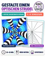 Vorschau - Stundenentwürfe - Optischer Strudel – Op-Art in 30 Minuten | Kunst 5.–8. Klasse - Deckblatt