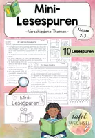 Vorschau - Arbeitsblätter - Mini-Lesespuren: Allgemeine Themen (Kl.2-3) - Deckblatt