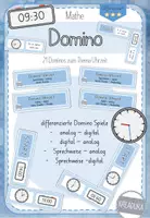 Vorschau - Spiele - Uhr Domino - Uhrzeit - analog digital Sprechweise - volle halbe viertel Stunden - Deckblatt