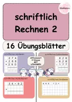 Vorschau - Arbeitsblätter - Schriftlich Rechnen 2 - 5./6. Klasse | Addieren, Subtrahieren, Multiplizieren & Dividieren | 4 Niveaus - Deckblatt
