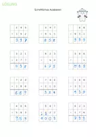 Vorschau - Arbeitsblätter - Schriftlich Rechnen 2 - 5./6. Klasse | Addieren, Subtrahieren, Multiplizieren & Dividieren | 4 Niveaus - Seite 3