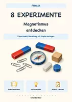 Vorschau - Arbeitsblätter - 8 Experimente: Magnetismus entdecken | Physik Klasse 5–6 - Deckblatt