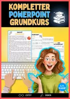 Vorschau - Arbeitsblätter - Kompletter PowerPoint Grundkurs für die 6./7. Klasse: Präsentationen erstellen, gestalten und animieren - Deckblatt