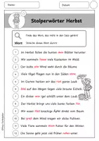 Vorschau - Arbeitsblätter - Stolperwörter, Stolpersätze Herbst / Ein Wort zu viel - Seite 2
