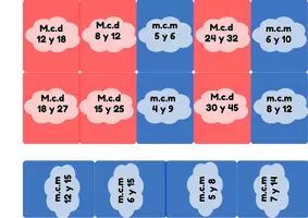 Vista previa - Juegos / Gamificación - Juego mínimo común múltiplo y máximo común divisor - página 1