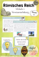 Vorschau - Stationenlernen - Römisches Reich/ Die Römer: Wissenskartei (Kl.4) - Deckblatt