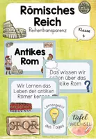 Vorschau - Poster - Römisches Reich/ Die Römer: Reihentransparenz (Kl.4) - Deckblatt