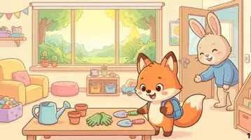 Aperçu - Cartes / Images - Kamishibai – Le petit renard apprend à prendre soin de la nature – Les petits gestes du quotidien - Page 1
