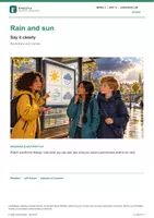 Vorschau - Stundenentwürfe - ENGLIVA LANGUAGE LAB: Unit 13 · Rain and sun (MORE! 2, LP 2023) – Grammatik (Will-future & Adverbs) - Deckblatt