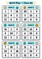 Vorschau - Spiele - Würfel-Bingo - Rechnen mit natürlichen Zahlen - Seite 1