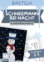 Vorschau - Mal- und Bastelvorlagen - Schneemann basteln und gestalten – Ausschneidevorlage mit Schreibanlass - Deckblatt