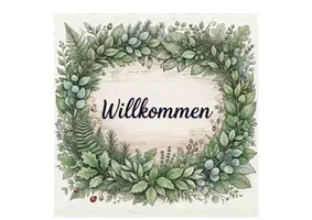Vorschau - Poster - Blumen - Willkommen Schild Tür Deko - Deckblatt