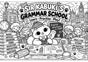 anteprima - Flashcard - Sir Kabuki grammar's book: a funny english rules - Pagina 1