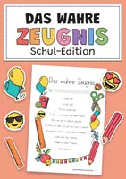 Vorschau - Anderer Materialtyp - Das wahre Zeugnis – Schul-Edition - Deckblatt