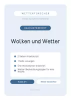 Vorschau - Stundenentwürfe - Wetterforscher - Sachunterrichtsstunde 3. / 4. Klasse Freebie - Deckblatt