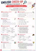 Vista previa - Hojas de trabajo - English Check-Up – Level 5: English Challenge | Gramática, vocabulario & inglés mixto + soluciones - Portada