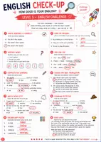 Vista previa - Hojas de trabajo - English Check-Up – Level 5: English Challenge | Gramática, vocabulario & inglés mixto + soluciones - página 1