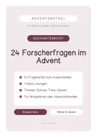 Vorschau - Arbeitsblätter - Adventsrätsel - 24 Forscherfragen im Advent für Klasse 2 bis 4 Freebie - Deckblatt