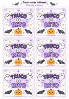 Vista previa - Juegos / Gamificación - Truco o reto de Halloween | 24 tarjetas recortables - página 2