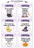 Vista previa - Juegos / Gamificación - Truco o reto de Halloween | 24 tarjetas recortables - página 3