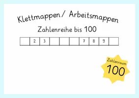 Vorschau - Fördermaterial/Inklusion - Zahlenreihe bis 100 - Klettmappe/ Arbeitsmappe Förderschule Geistige Entwicklung - Seite 3