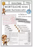 Vorschau - Anderer Materialtyp - Wortsuche-Krimi Paket - Deckblatt