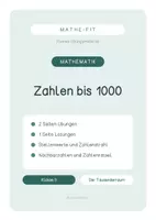 Vorschau - Stundenentwürfe - Mathe fit - Zahlen bis 1000 - Klasse 3 | Freebie - Deckblatt