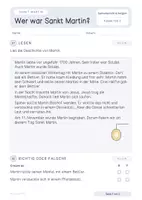 Vorschau - Stundenentwürfe - Wer war Sankt Martin - Klasse 1 bis 3 | Freebie - Seite 1