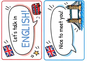 Vorschau - Bildkarten - English Speaking Cards _ Nice to meet you - Seite 1