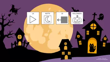 anteprima - Materiale di supporto/inclusione - LA NOTTE DI HALLOWEEN - storia in CAA - Pagina di copertina