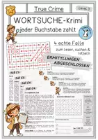 Vorschau - Anderer Materialtyp - Wortsuche-Krimi: True Crime Paket - Deckblatt