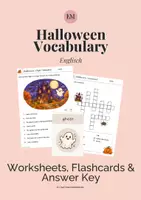Vorschau - Stundenentwürfe - Halloween-Englisch | Klasse 3–4 | Worksheets & Flashcards Grundschule - Deckblatt