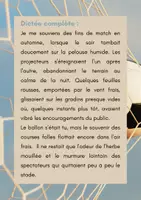 Aperçu - Fiches - Dictée sur le thème du football (+ aménagements) - Page 1