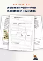 Vorschau - Stationenlernen - Arbeitsblatt: England als Vorreiter der Industriellen Revolution - Deckblatt