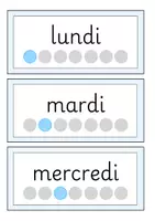 Vorschau - Poster - Tafelkalender Französisch – Calendrier de classe mit Wochentagen, Monaten und Datum - Seite 2