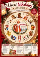 Vorschau - Bildkarten - Nikolaus Legekreis für Kita & Kindergarten – Morgenkreis, Bräuche & Sprachförderung | Wir warten auf Nikolaus - Deckblatt