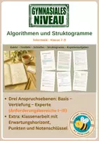 Vorschau - Unterrichtsreihen - Algorithmen und Struktogramme – Informatik Klasse 7–9 Gymnasium | Euklid, Testfälle, Schleifen, Struktogramm | mit Klassenarbeit und Erwartungshorizont - Deckblatt