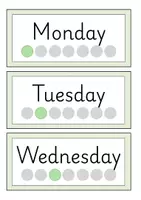 Vorschau - Poster - Tafelkalender Englisch – Classroom Calendar mit Wochentagen, Monaten und Datum - Seite 2
