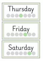 Vorschau - Poster - Tafelkalender Englisch – Classroom Calendar mit Wochentagen, Monaten und Datum - Seite 3