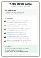 Vorschau - Spiele - Farbe oder Zahl? Würfelspiel für Konzentration - Seite 1